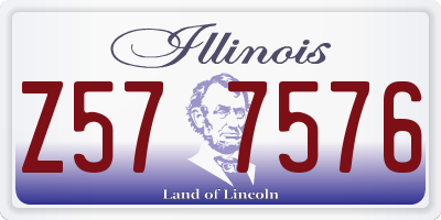 IL license plate Z577576