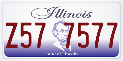 IL license plate Z577577