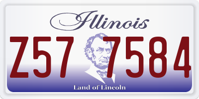 IL license plate Z577584