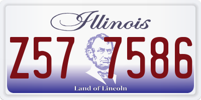 IL license plate Z577586