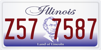 IL license plate Z577587
