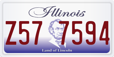IL license plate Z577594