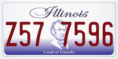 IL license plate Z577596
