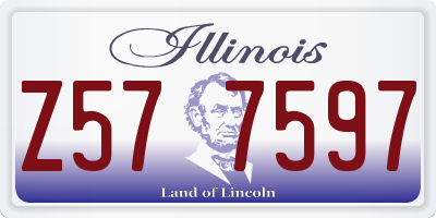 IL license plate Z577597