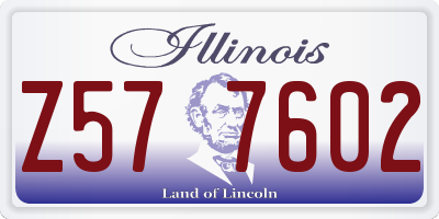 IL license plate Z577602