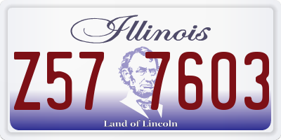 IL license plate Z577603