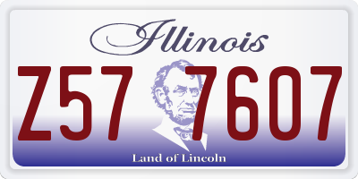 IL license plate Z577607
