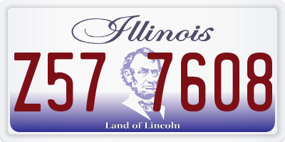 IL license plate Z577608