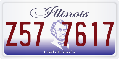 IL license plate Z577617