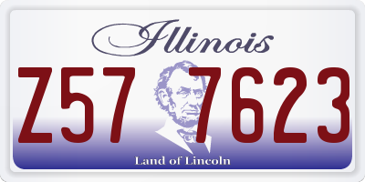 IL license plate Z577623