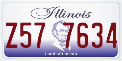 IL license plate Z577634