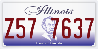 IL license plate Z577637