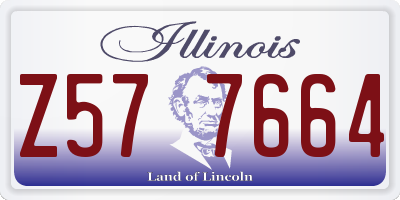 IL license plate Z577664
