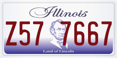 IL license plate Z577667