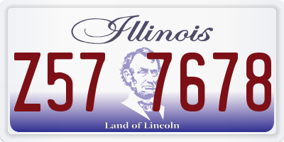 IL license plate Z577678
