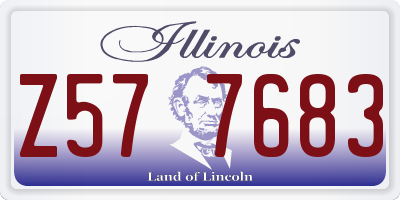 IL license plate Z577683