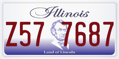 IL license plate Z577687