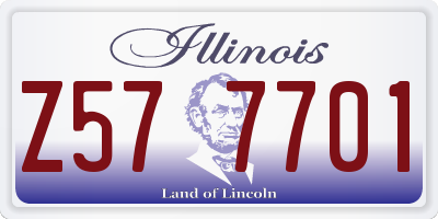 IL license plate Z577701