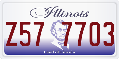 IL license plate Z577703
