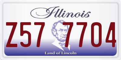IL license plate Z577704