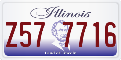 IL license plate Z577716