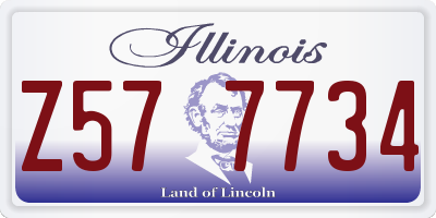 IL license plate Z577734