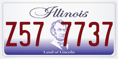 IL license plate Z577737