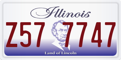 IL license plate Z577747