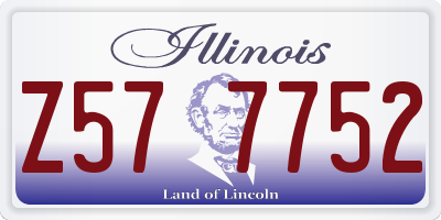 IL license plate Z577752