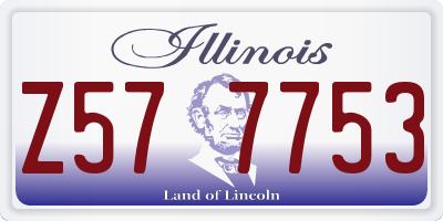 IL license plate Z577753