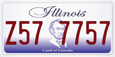 IL license plate Z577757