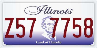 IL license plate Z577758