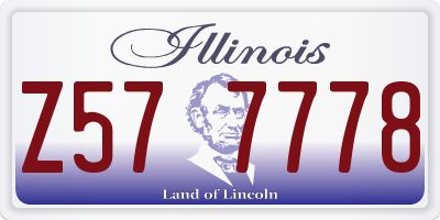 IL license plate Z577778