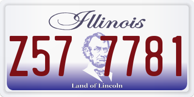 IL license plate Z577781