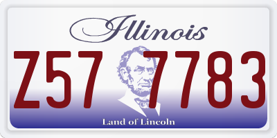 IL license plate Z577783