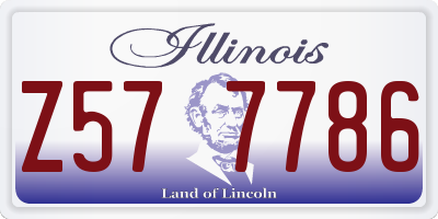 IL license plate Z577786