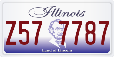 IL license plate Z577787