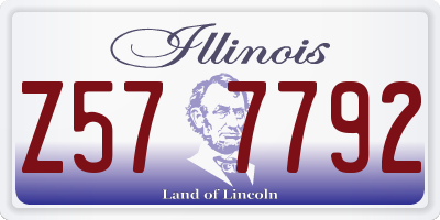 IL license plate Z577792