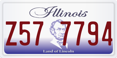 IL license plate Z577794
