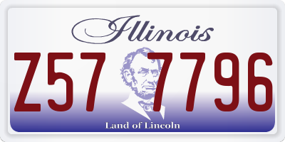IL license plate Z577796