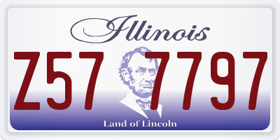 IL license plate Z577797