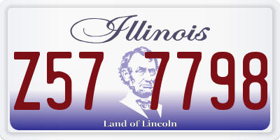 IL license plate Z577798