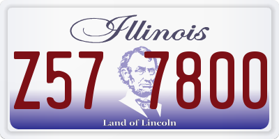 IL license plate Z577800