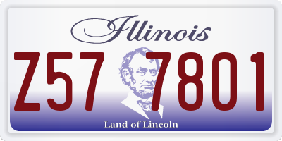 IL license plate Z577801