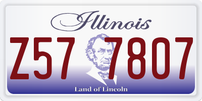 IL license plate Z577807