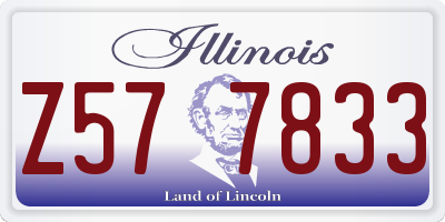 IL license plate Z577833