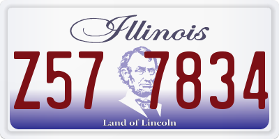 IL license plate Z577834