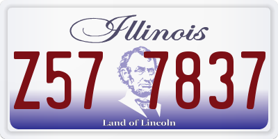 IL license plate Z577837