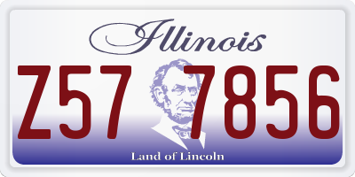 IL license plate Z577856