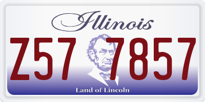 IL license plate Z577857